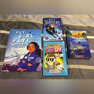 New 4 Piece Scholastic Children’s Book Set Bundle - 2nd to 5th Grade Readers